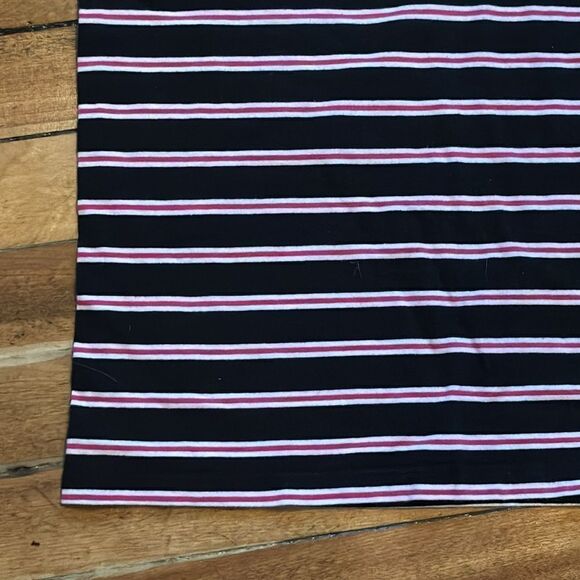 H&M Women’s Dark navy pink and white striped scoop neck tshirt size s - Picture 4 of 7